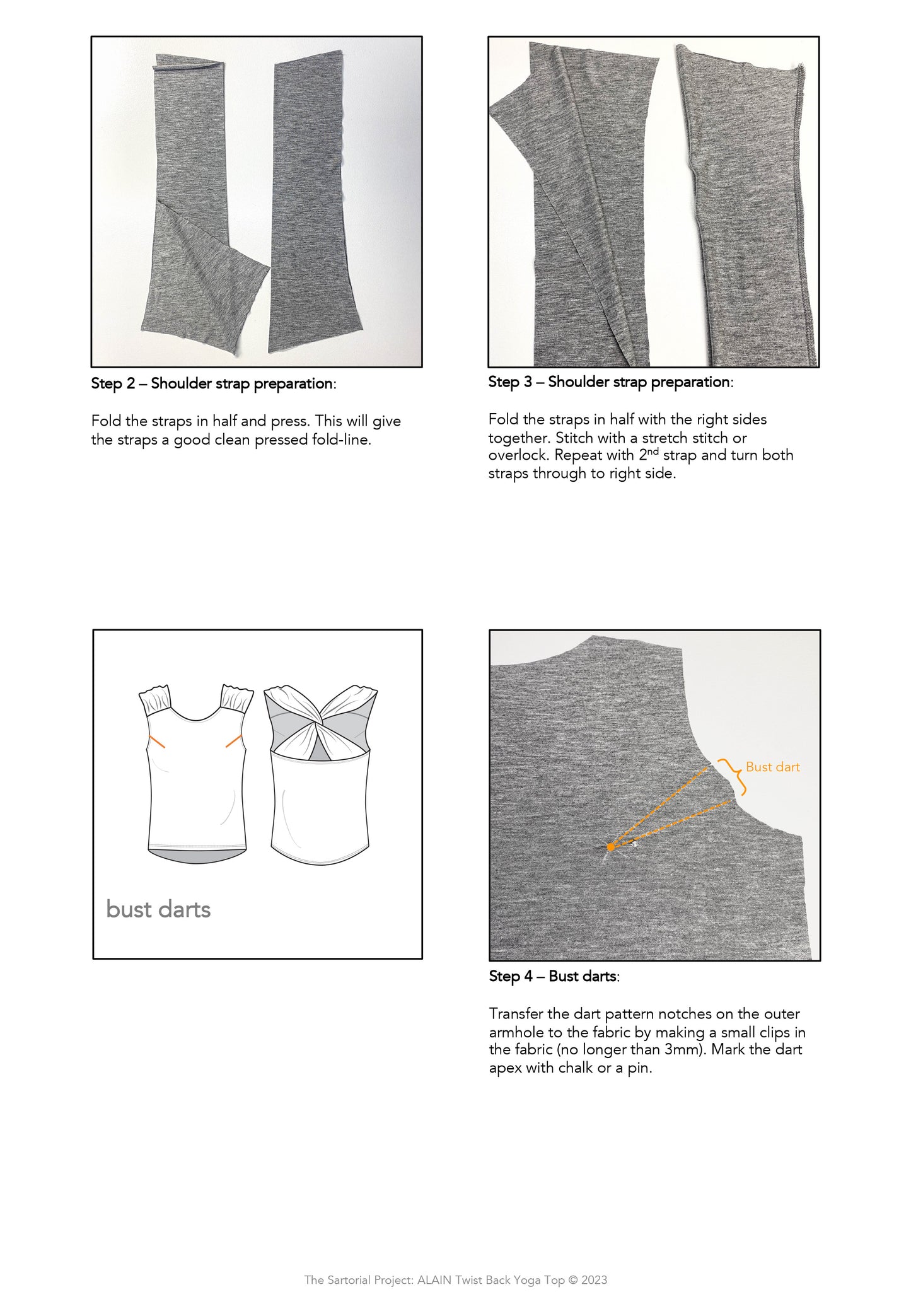 Alain yoga top A.2382 | PDF Sewing Pattern