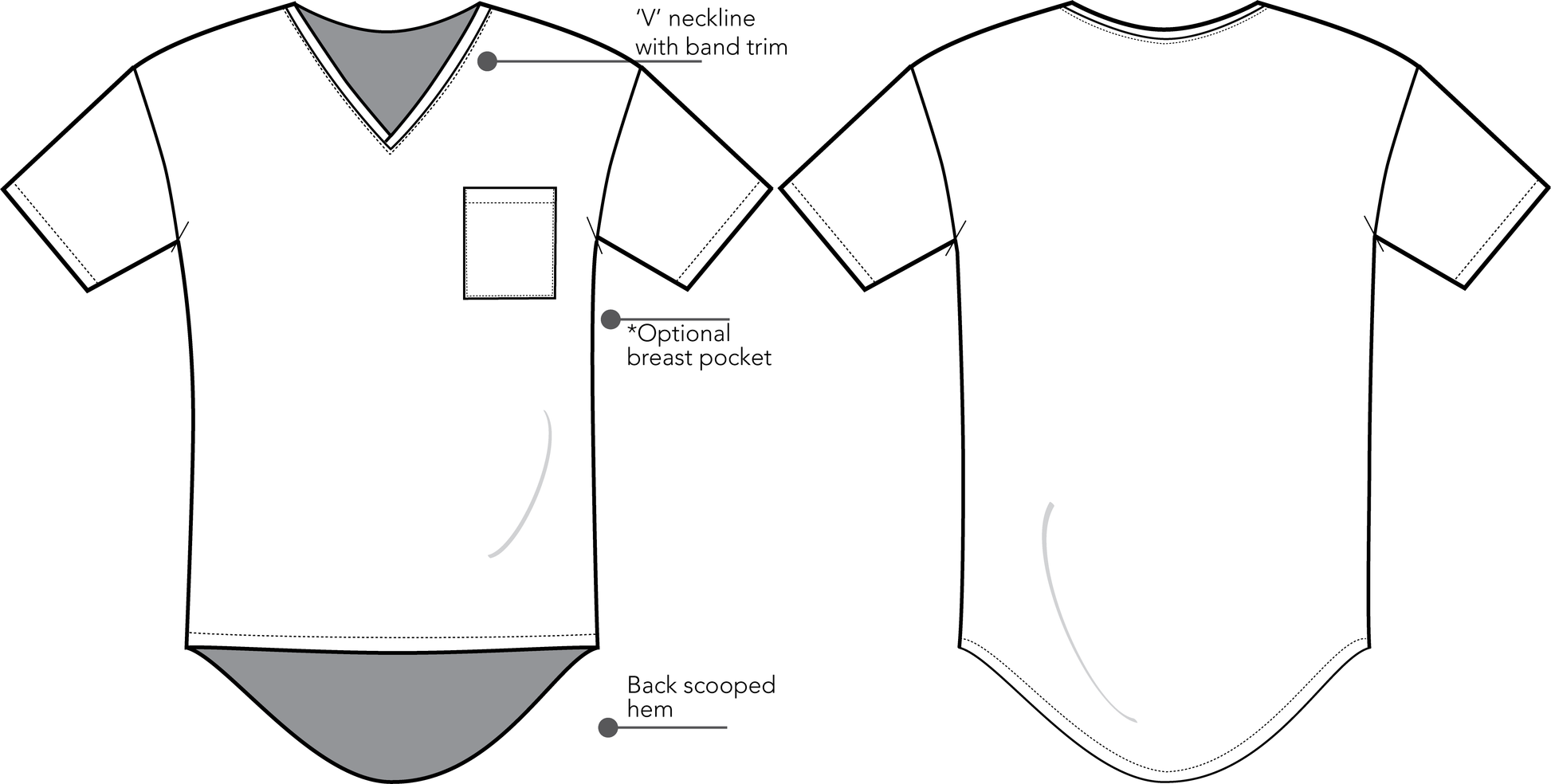 Tierney's Detailed Top and Dress Sizes XXS to 3X Adults PDF Pattern