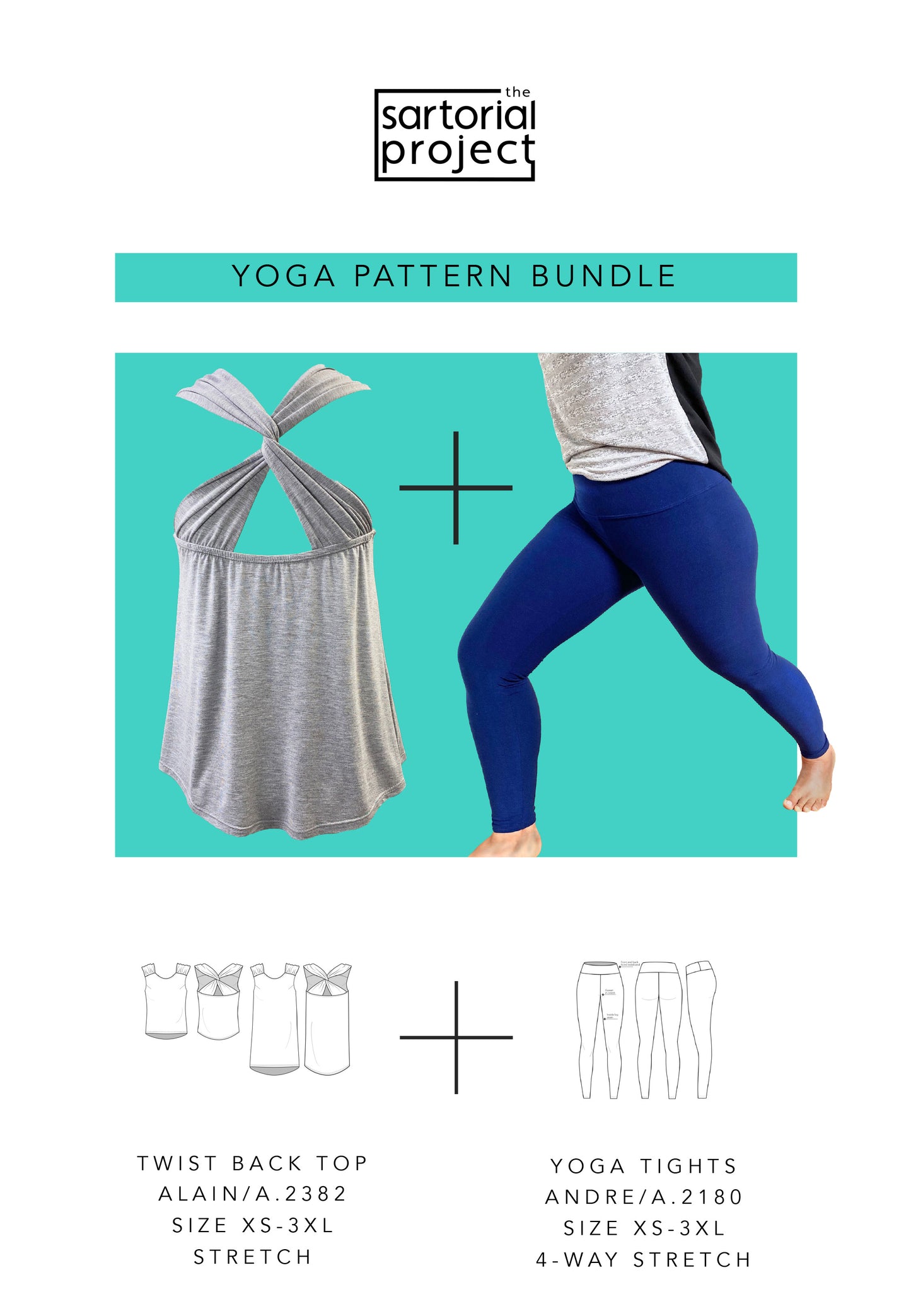 Yoga pattern bundle A.2382 + A.2180 | PDF Sewing pattern